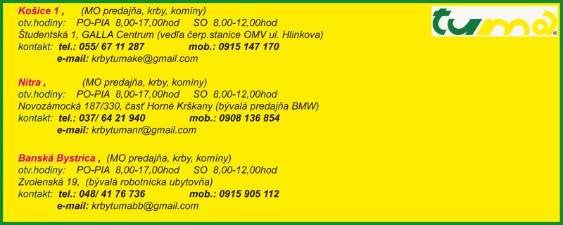 kontakt predajne krby tuma