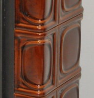 detail keramika hnedá