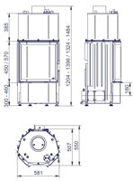 HARK Radiante 600/57K WW ECO plus - rozmery 