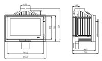 Uniflam 850 PRESTIGE  - rozmery