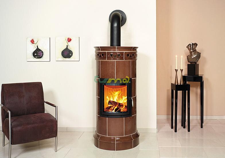 Hark Bella Rosa 11 Viva ECO plus keramika grun glanzend 7kw teplovzdušné krbové kachle