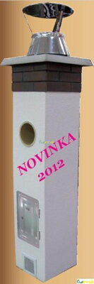 Tuma Folk komín o180mm uhol 90° výška 6m ukončenie konus