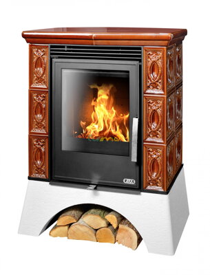 ABX Helvetia KP I biely sokel 10,5kw teplovodné krbové kachle