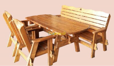 Drewal Záhradné sedenie salaš 1+1+2 stôl 160x85 drevo