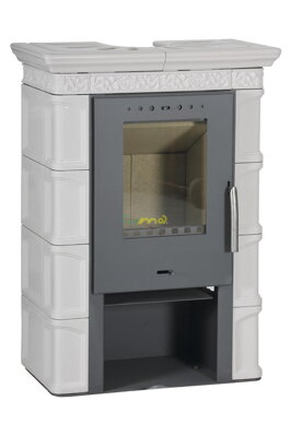 FLAMA MELITA II K keramika slonová kosť 7kw teplovzdušné krbové kachle