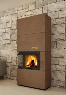 Hein SOLID L copper 8kw teplovzdušný kachľový krb
