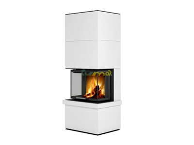 Hein SPIRIT C1 biela matná 5,7kW teplovzdušný kachľový krb