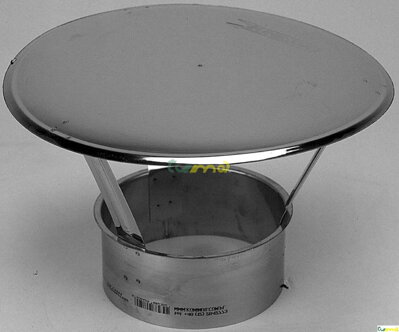 Protidažďová nerezová strieška na komín o 130mm