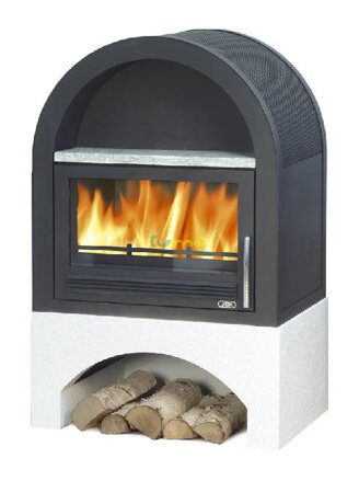 ABX Grunt čierny plech 20kw teplovodné krbové kachle
