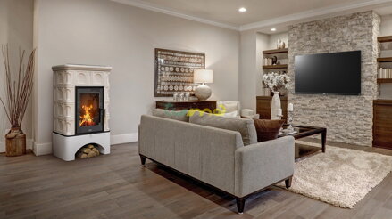 ABX Britania Exklusive rovný sokel 7kw teplovzdušné krbové kachle