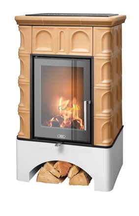 ABX Britania Exklusive rovný sokel 7kw teplovzdušné krbové kachle