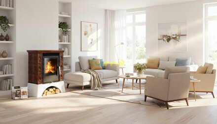 ABX Helvetia KP 7kw teplovzdušné krbové kachle