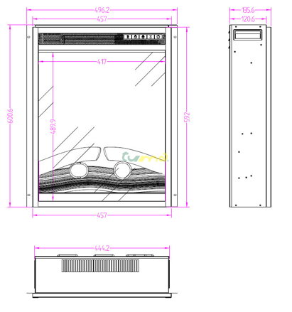 AFLAMO LED 50 - rozmery