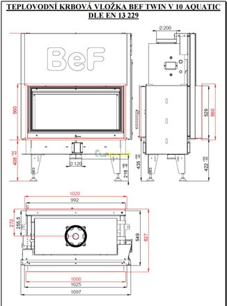 Bef Twin V 10 Aquatic - technický list