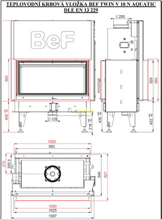 Bef Twin V 10 N Aquatic - technický list