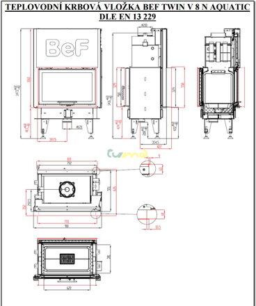 Bef Twin V 8 N Aquatic - technický list