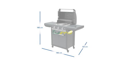 CAMPINGAZ 3 SERIES PREMIUM S - rozmery