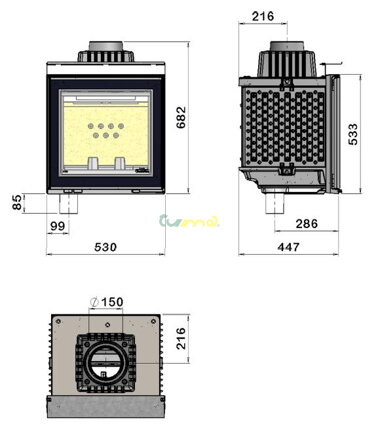 HP 530 L - rozmery