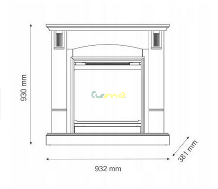 Dimplex Milano XHD - rozmery