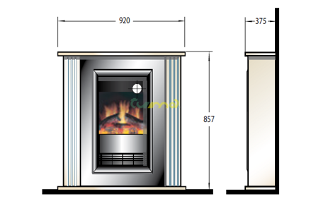 Mozart biela perla ECO LED - rozmery