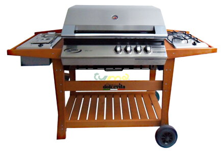 Dolcevita Turbo 4 Elite 15,8kw nerezový gril na plyn profi*****