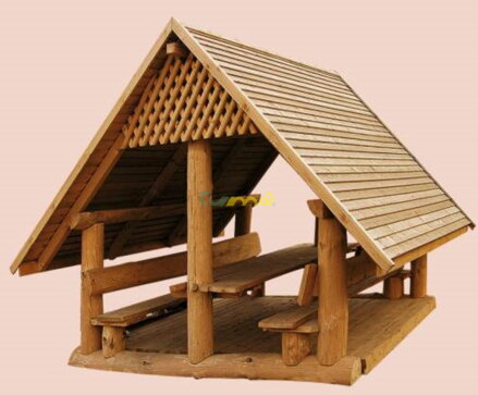 Drewal záhradný drevený altánok Altana salaš 380x380cm