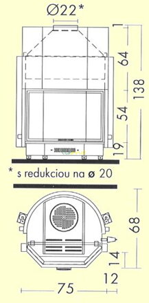 EDILKAMIN ACQUATONDO 22 PRIZMA - rozmery