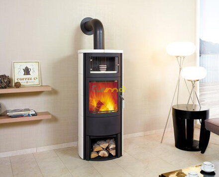 Hark 88 H WW GT ECO plus keramika quarz weiss 8,4kw teplovodné krbové kachle