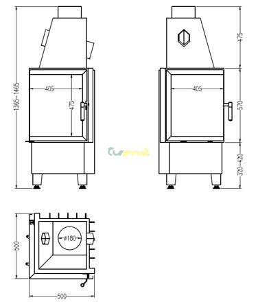 HARK Radiante 500_57K Rozmery