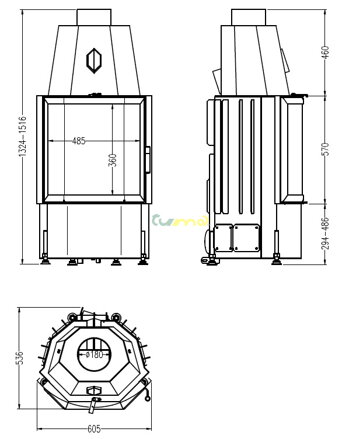 HARK Radiante 600/57K ECO plus - rozmery 