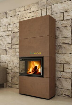 Hein SOLID L Accum copper 8kw teplovzdušný kachľový krb