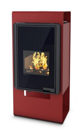 HS FLAMINGO Deluxe SINGA červená 9 kW teplovzdušné krbové kachle