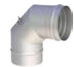 Tecnovis EW-AL-BI 0624N koleno 90° s čistiacim otvorom o80mm