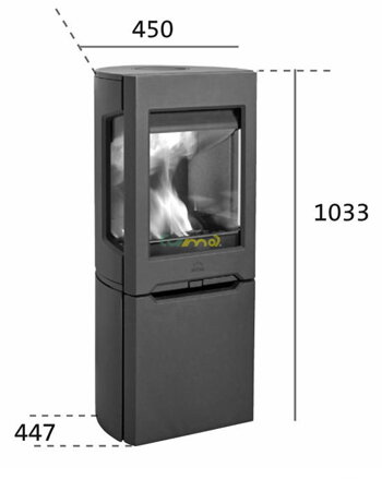 JOTUL F165 BP - rozmery