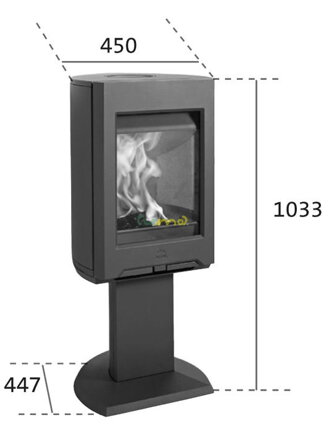 Jotul F 166 CB - rozmery