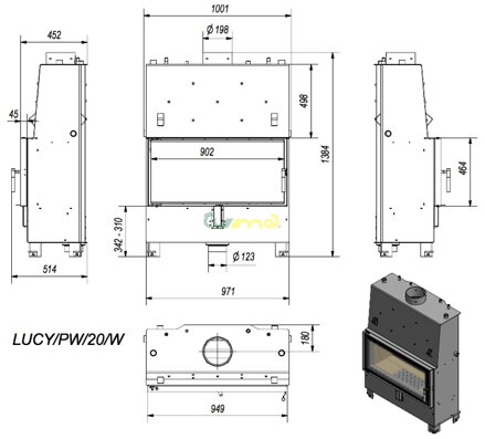 Kratki Lucy 20kw rozmery