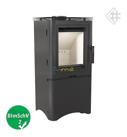 Kratki Koza K5 S/W/D 7kw s otvorom na drevo a dvierkami oceľovoliatinová krbová piecka