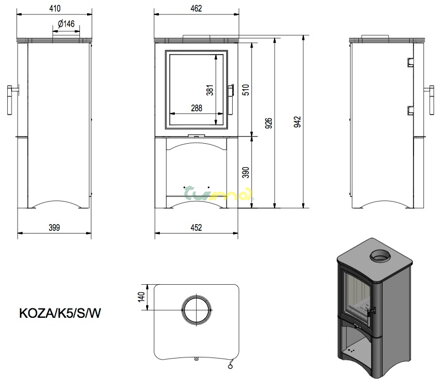 koza k5 s otvorom rozmery