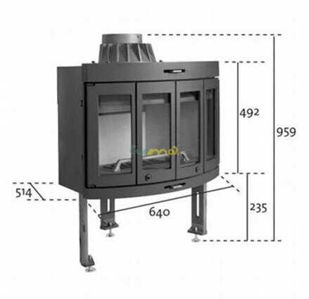 Jotul I 400 CB harmony - rozmery