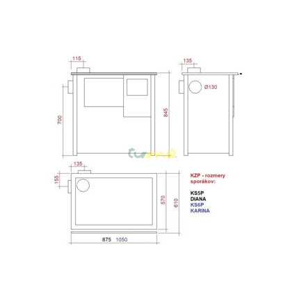 KZP KS5P - rozmery