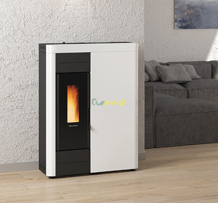 La Nordica Extraflame Virna Idro biela 14kw teplovodné krbové kachle na pelety