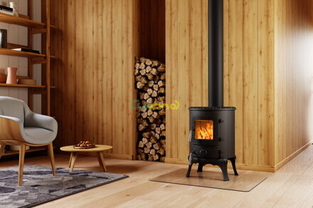 Nordflam Palestro čierne 7,6kw teplovzdušná liatinová krbová piecka