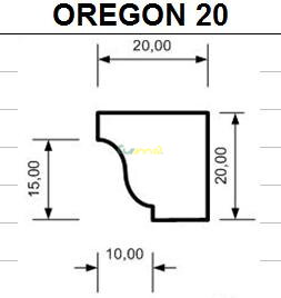 Krbová hlavica Oregon 20x20x20 /šxvxhl/