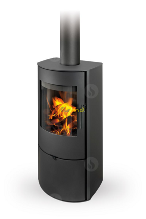 Romotop ALPERA G 03 čierny plech 6,5kw teplovzdušné krbové kachle