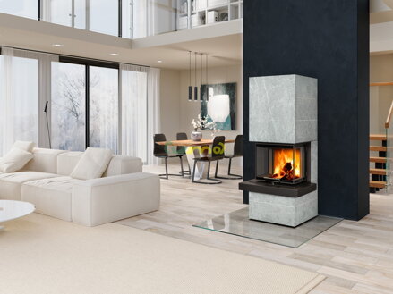 Romotop CARA CS 02 mastenec 7,4kW teplovzdušný akumulačný krb