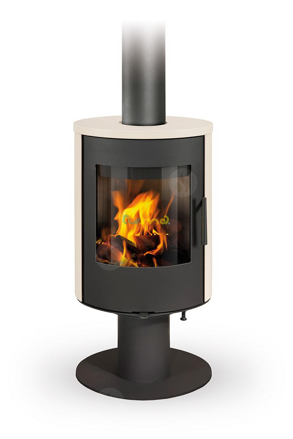 Romotop EVORA T 01 keramika slonová kosť 6,5kw teplovzdušné krbové kachle