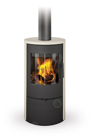 Romotop EVORA 01 keramika slonová kosť 6,5kw teplovzdušné krbové kachle