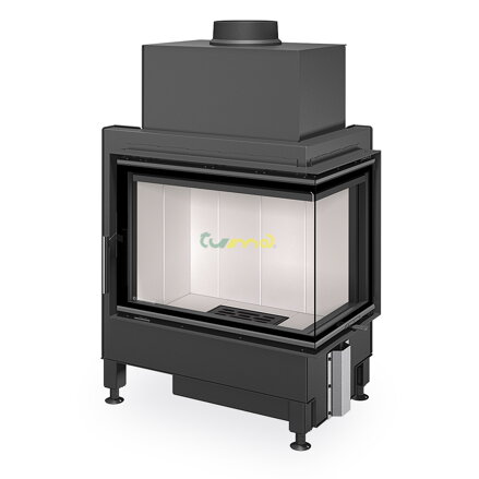 Romotop Heat L/R 4G S 65.51.40.24 13,5kw teplovzdušná oceľová krbová vložka rohová s deleným sklom