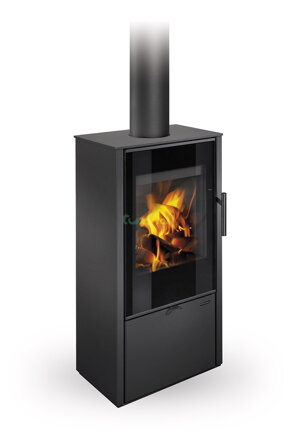 Romotop LAREDO F 30 čierny plech 6,6kw teplovzdušné krbové kachle
