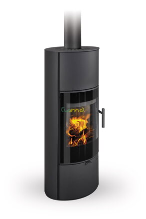 Romotop LAREDO H 30 čierny plech 6,6kw teplovzdušné krbové kachle